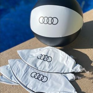 Audi Black and White Beach Balls Set of 5